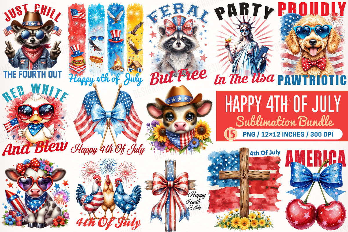 4th Of July Sublimation Bundle, an Illustration by SinaCreation (Photo 1 of 20)