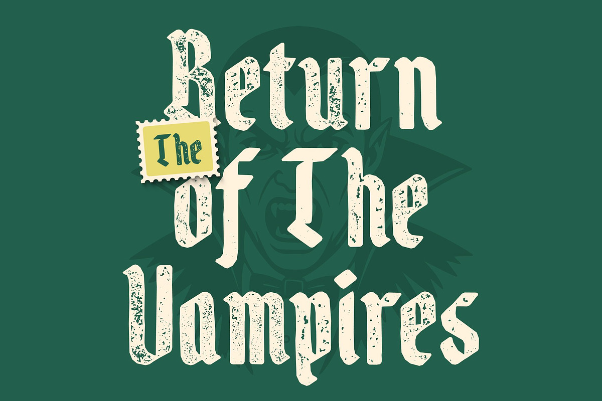 CS Brine Stamp, a Blackletter Font by Craft Supply Co. (Photo 3 of 8)