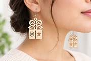 Christmas Gift Box Earrings SVG, an Object Graphic by Canvas Craft (Thumbnail 3 of 3)