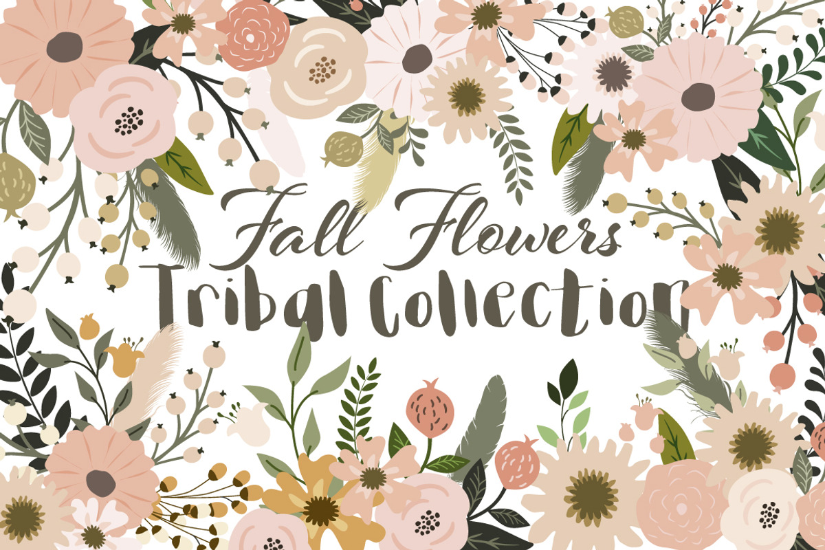 Fall Flowers Tribal Collection, an Object Graphic by Chus Moreno Studio (Photo 1 of 3)