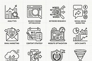 39 Vector Digital SEO Icon Pack, an Outline Icon by adenpinkstore (Thumbnail 10 of 10)