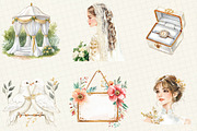 White & Gold Wedding Clipart, an Illustration by OK Design (Thumbnail 3 of 5)