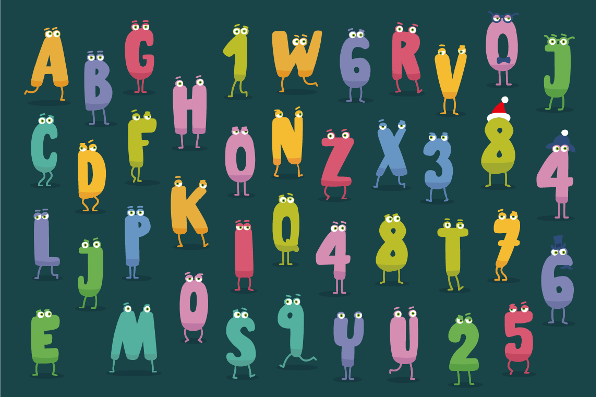 Charm - illustrated letter font preview 7
