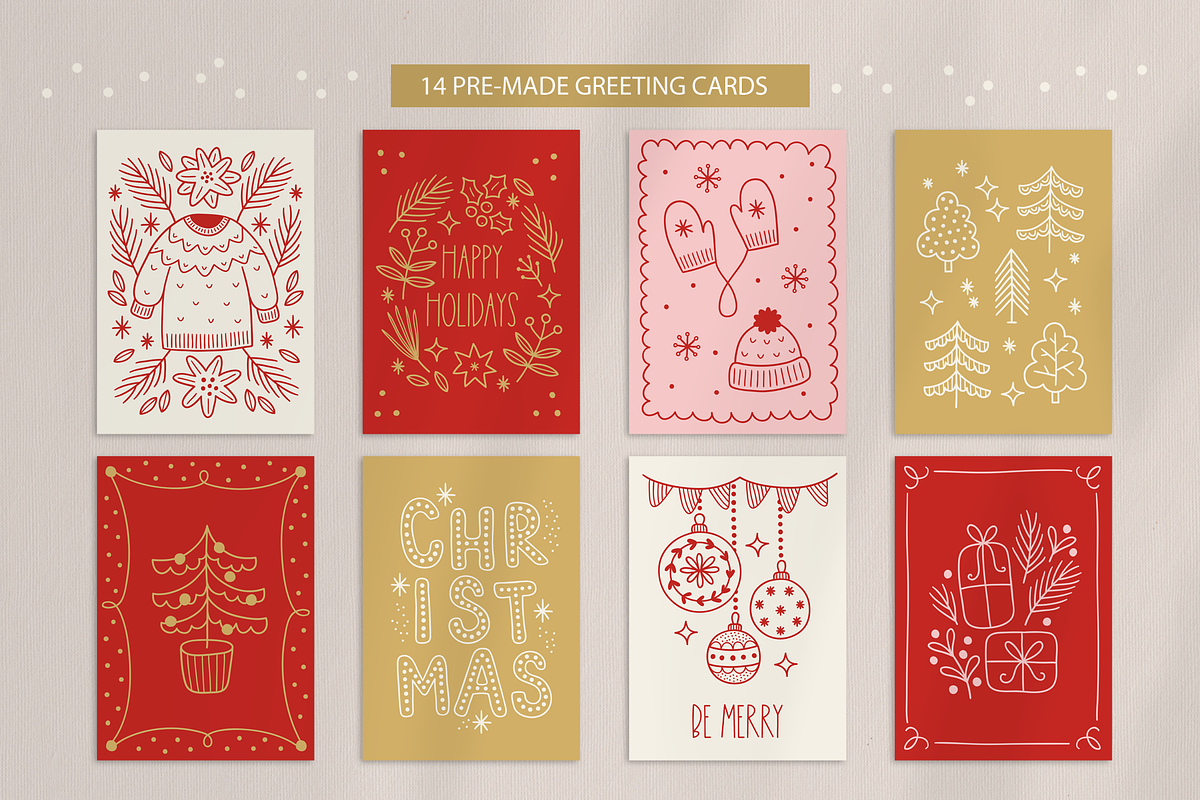 Hand Drawn Christmas Kit, a Seasonal Illustration by miumiu (Photo 10 of 15)