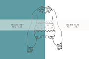 Winter Christmas Sweaters Doodles, a Seasonal Illustration by Anna Ivanir (Thumbnail 3 of 3)