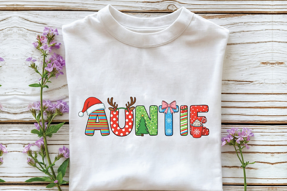 Auntie Christmas Coquette Pink Bow, an Illustration by CraftArtStudio (Photo 2 of 4)
