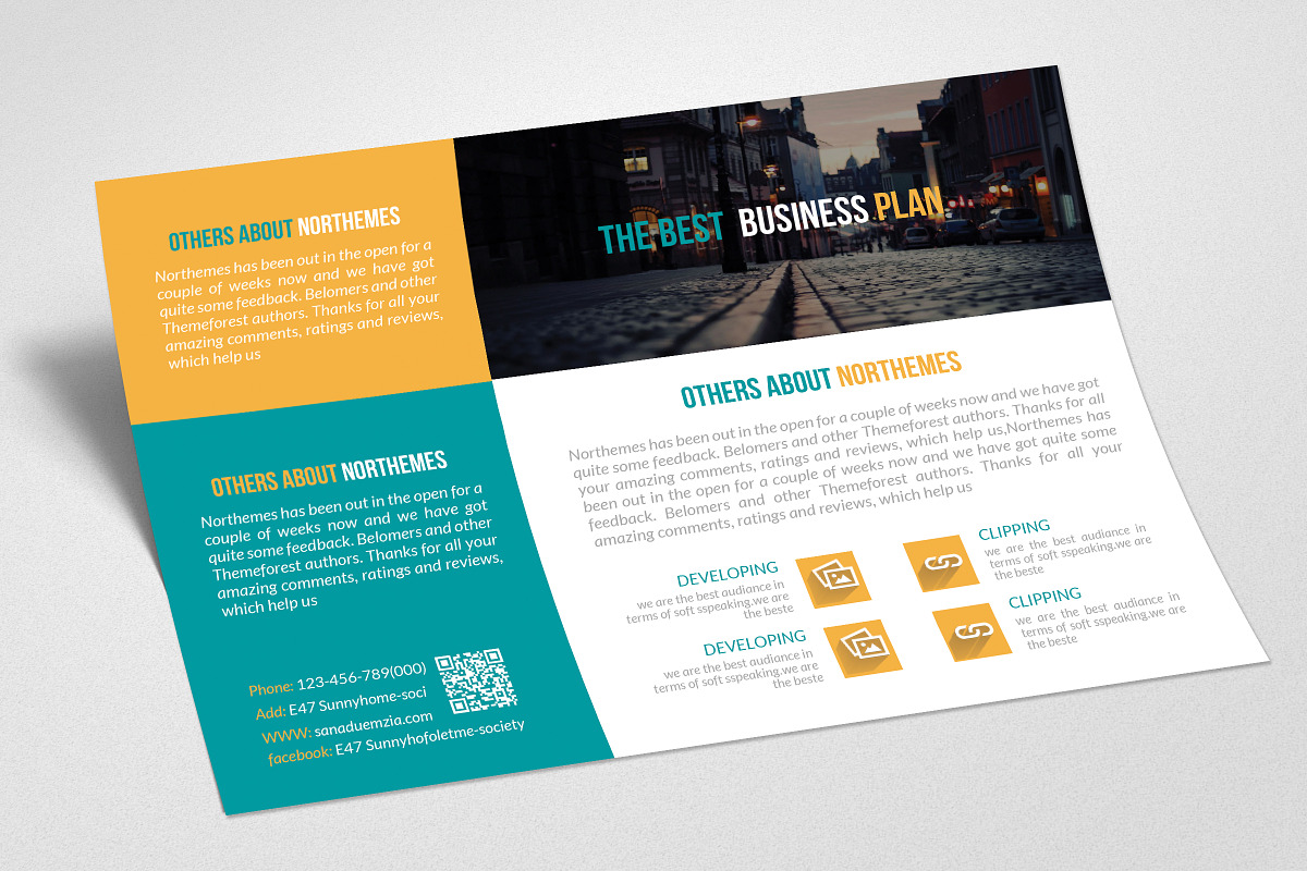 Business Horizontal Flyer Template, a Flyer Template by Psd Templates