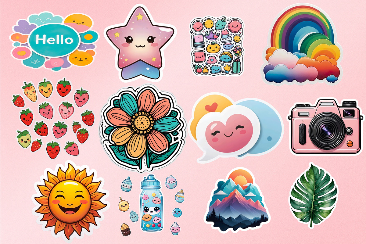 Printable PNG Stickers | 5x5 inch, an Object Graphic by Print Haven