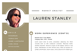 Modern 2 Pages Word Resume Pack