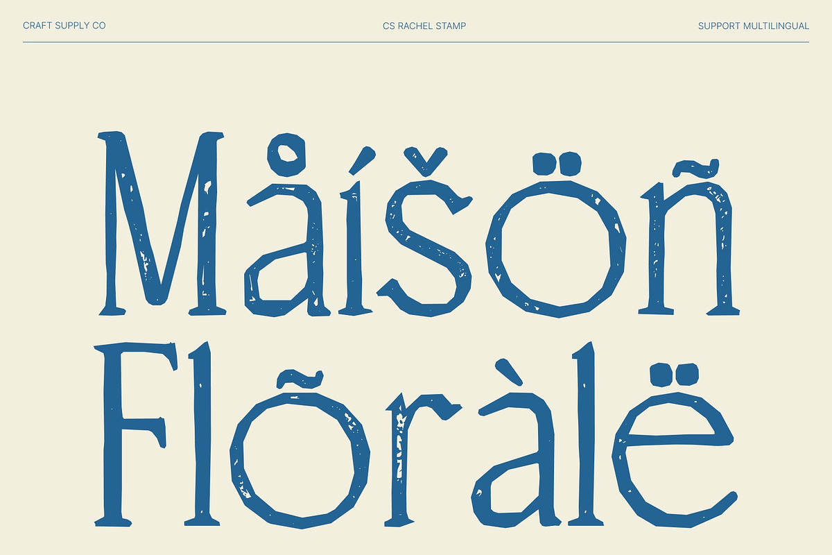 CS Rachel Stamp, a Serif Font by Craft Supply Co. (Photo 7 of 8)