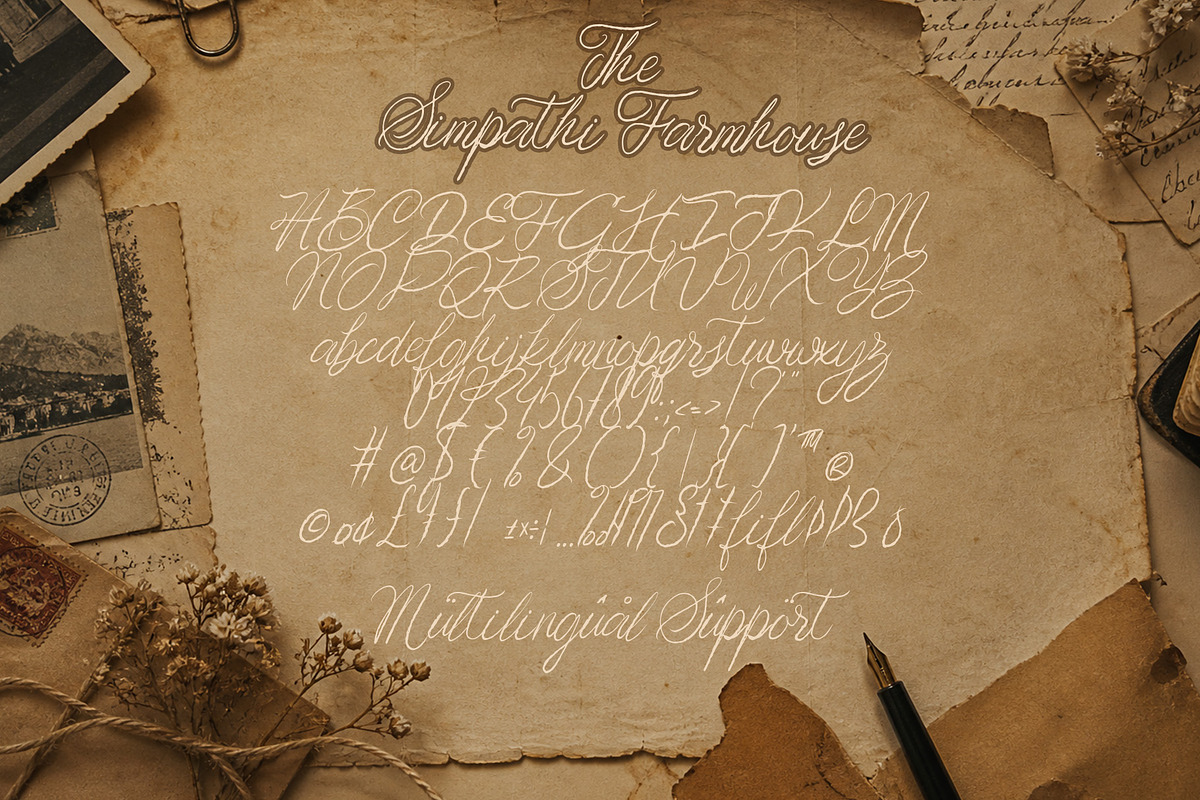 The Sympathy Farmhouse, a Handwritten Font by HaKi Studio (Photo 8 of 8)