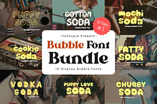 10 Display Bubble Fonts Bundle