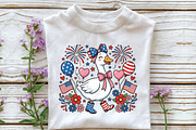 4th of July Cute Patriotic Goose PNG, a Work Illustration by CraftArtStudio (Thumbnail 2 of 3)