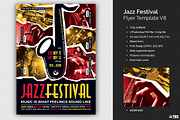 Jazz Festival Flyer Template V8, a Flyer Template by ThatsDesignArt (Thumbnail 2 of 7)
