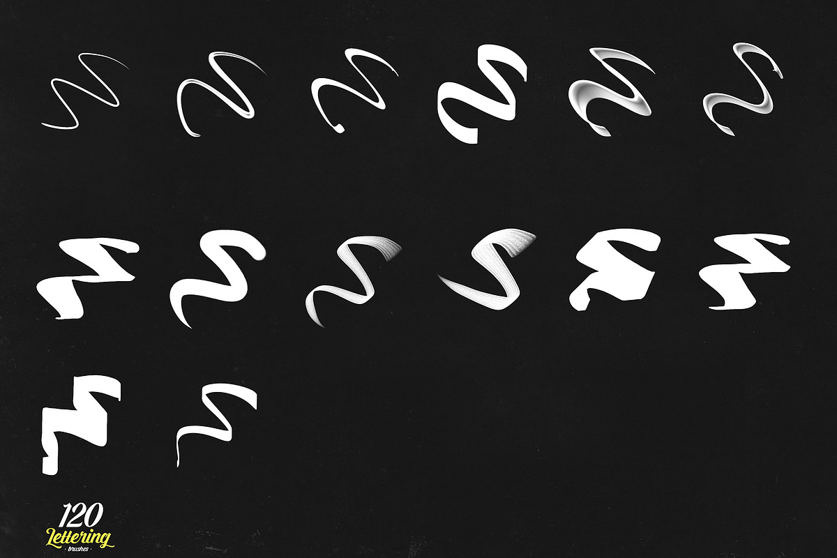 120 lettering brushes for procreate, a Brush Add-On by Endete & Mazak brushes (Photo 8 of 8)