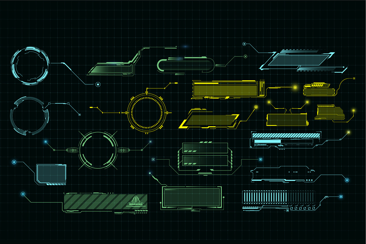 Futuristic HUD, FUI, Virtual Interface