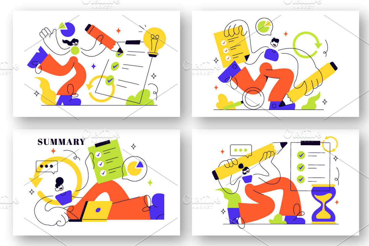 6 Summary Vector Illustration, a Technology Illustration by denayunebgt (Photo 2 of 3)