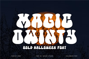 Magic Owinty - Bold Halloween Font, a Sans Serif Font by Iqsiart Studio