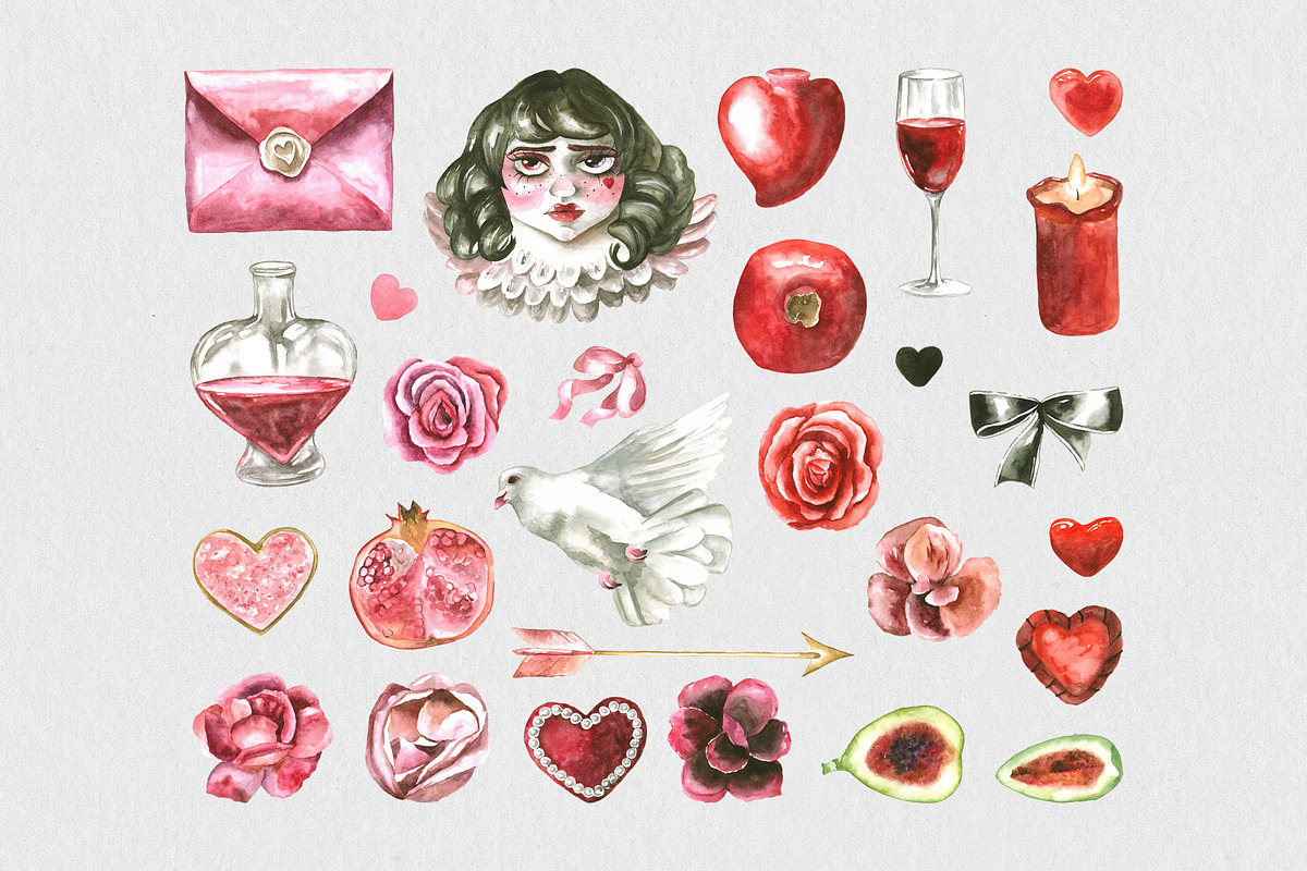Strange Romance - Romantic Clipart, a Seasonal Illustration by foxsong (Photo 5 of 17)