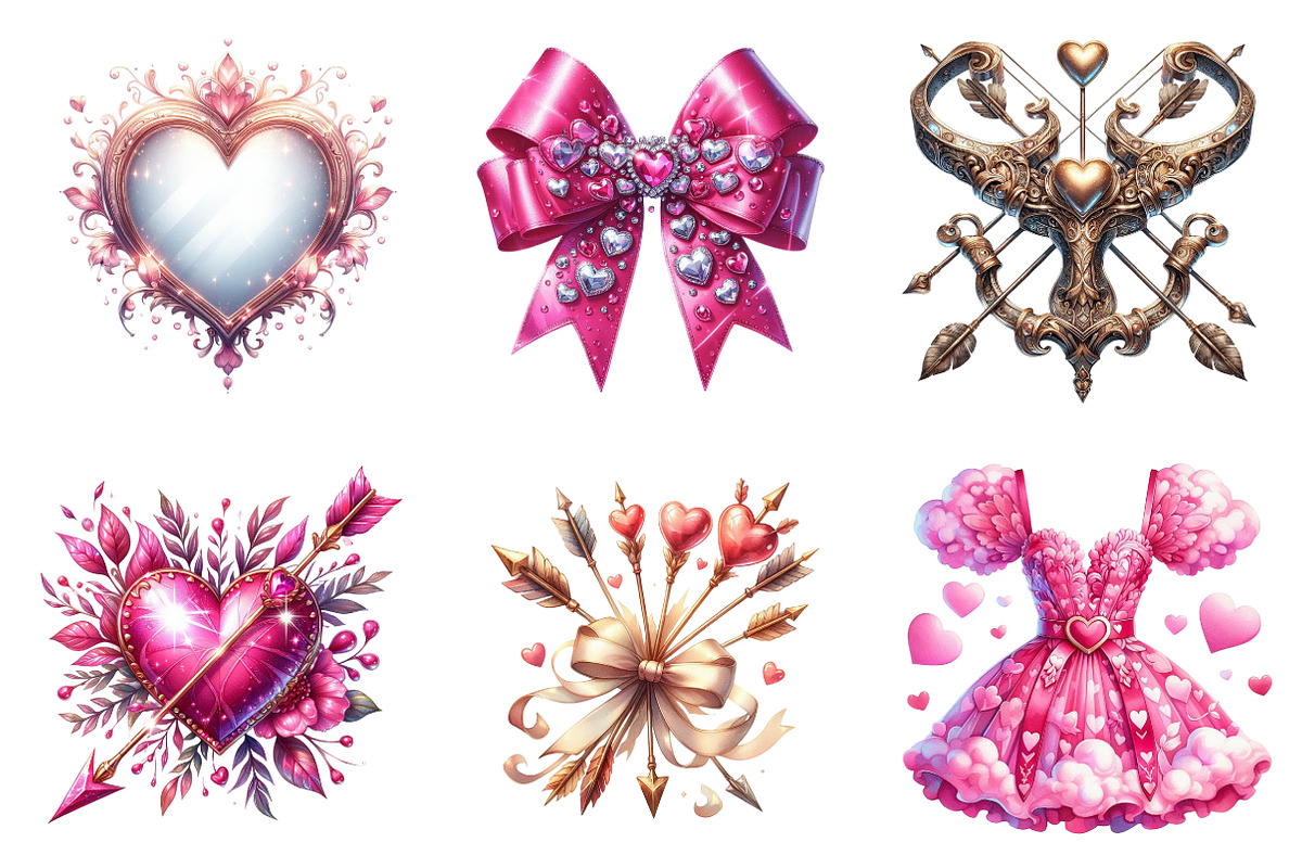 Watercolor Cupid Clipart Bundle, an Illustration by SinaCreation (Photo 11 of 11)