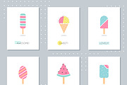Ice-Cream and Popsicle Vector Set, a Texture Illustration by Julia Batsheva (Thumbnail 3 of 4)