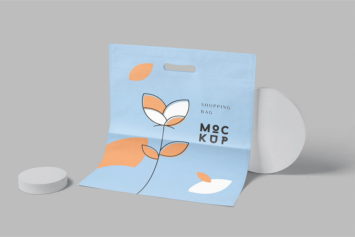 5 Beautiful Shopping Bag Mockups, a Packaging Mockup by megostudi0 (Photo 2 of 7)
