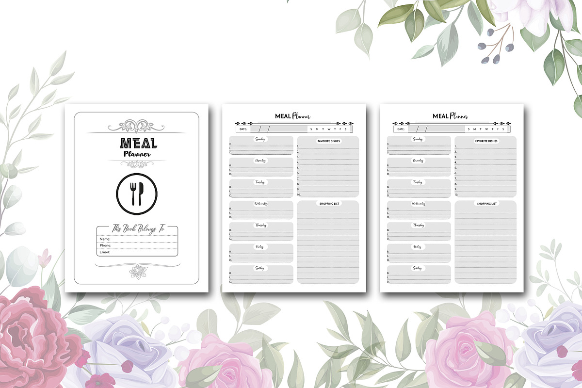 Meal Planner, a Stationery Template by design_hut (Photo 3 of 3)