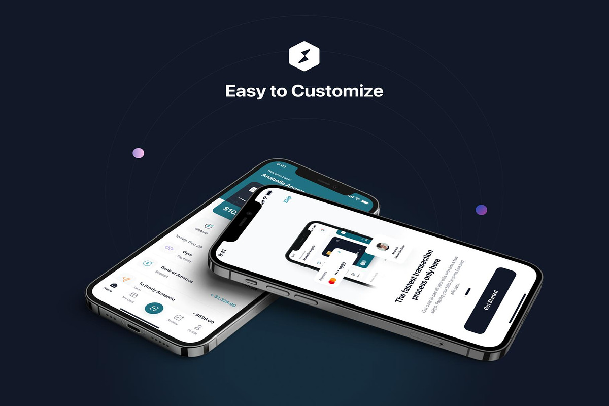 Smartpay - Fintech App iOS UI Kit, an UI Kit Template by Creative Perspective (Photo 3 of 6)