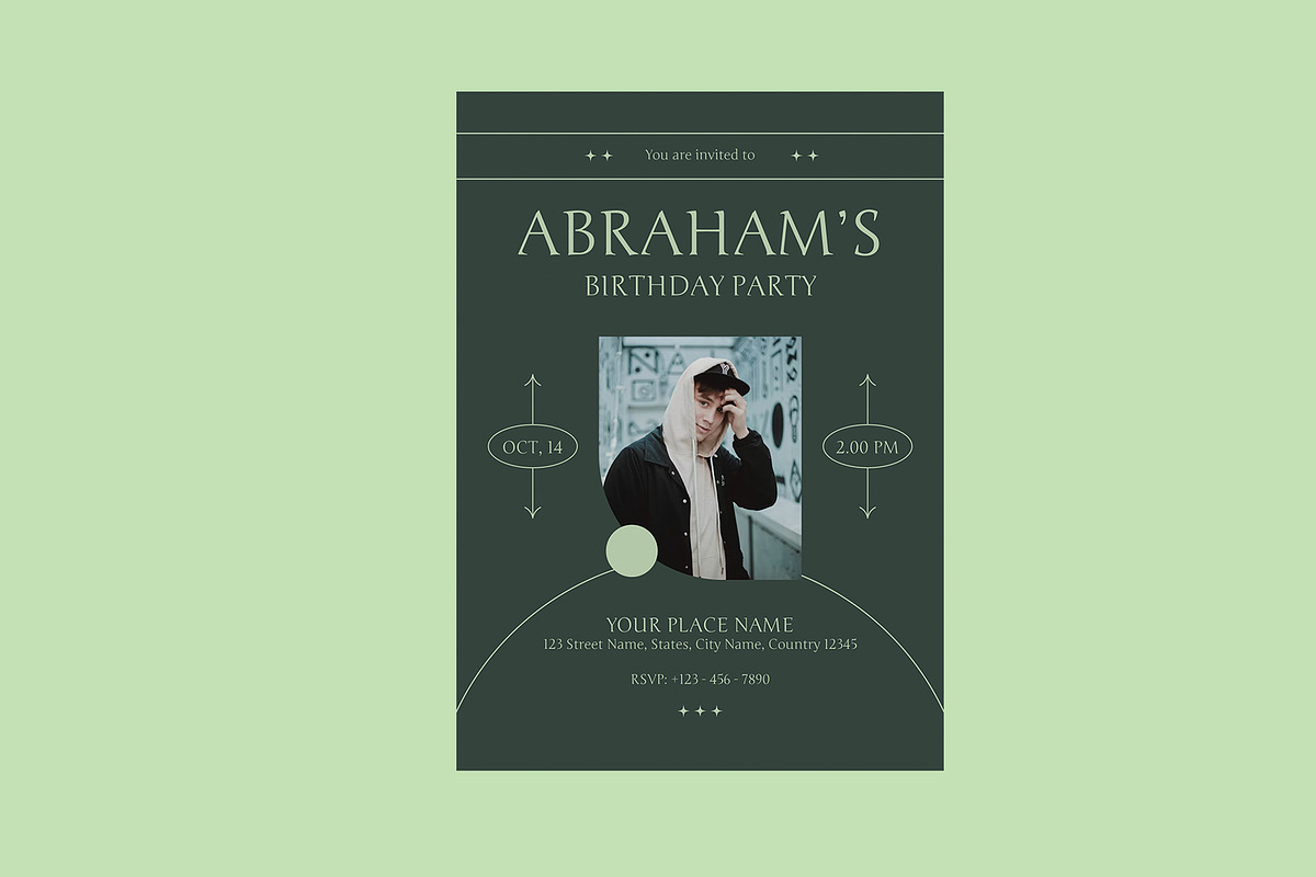 Modern Birthday Invitation, an Invitation Template by Neermana (Photo 3 of 4)