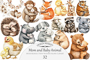 Mom and Baby Animal, an Illustration by Design Market (Thumbnail 1 of 4)