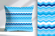 Blue Waves Stripe Seamless Pattern, a Pattern Graphic by Sharon Schwalbe (Thumbnail 2 of 4)