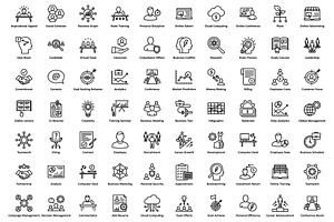 1275 Business Startup Line Icons