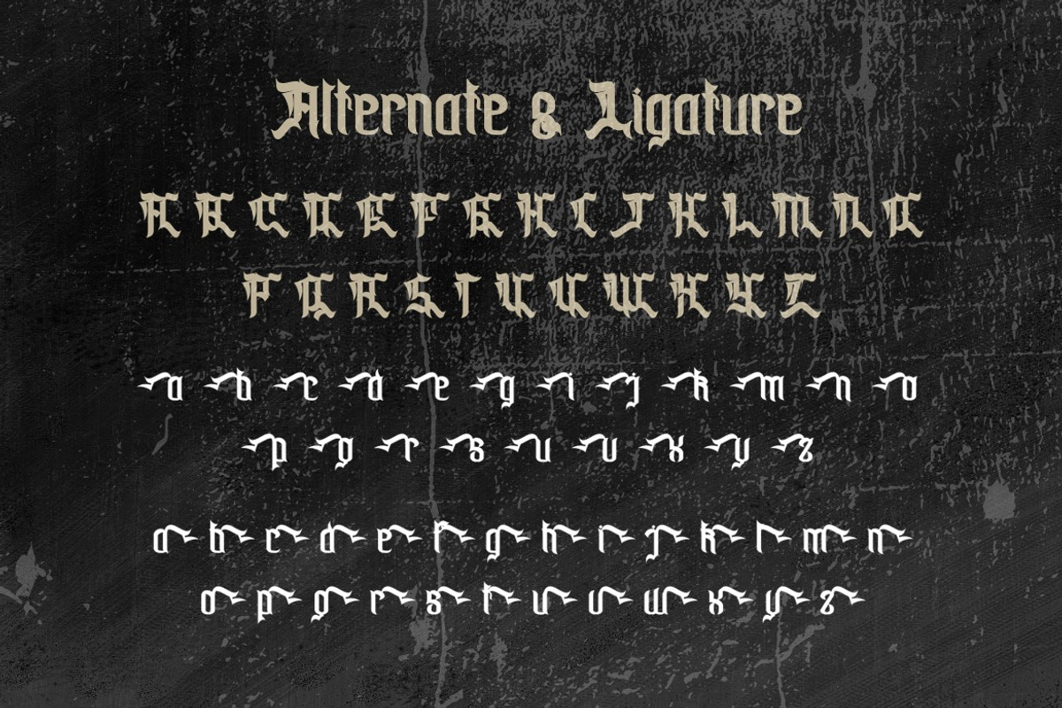 Noxfreatus - Blackletter Display, a Blackletter Font by Dhabee (Photo 7 of 15)