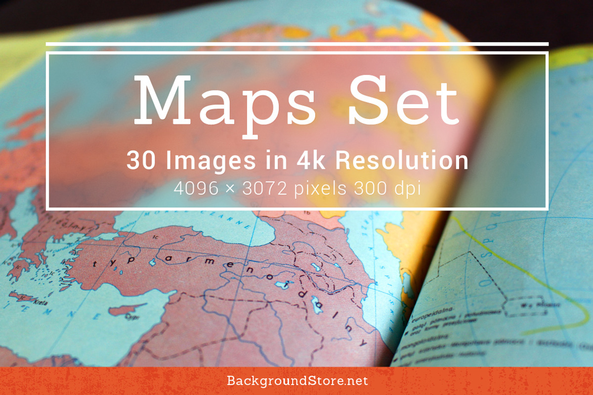 Maps Textures Backgrounds Set, a Texture Graphic by Backgrounds Store (Photo 1 of 4)