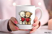 Watercolor Animals Valentine Clipart, an Illustration by Craft Nest (Thumbnail 8 of 9)