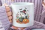 Halloween Ghost Stir the Pot Fall, an Illustration by CraftArtStudio (Thumbnail 3 of 4)