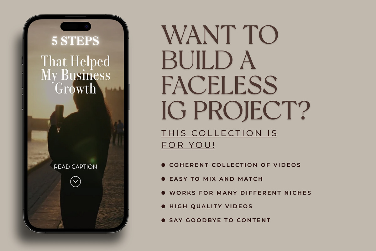 25 Faceless Reels Templates MRR, a Social Media Template by Blank Studio (Photo 4 of 6)