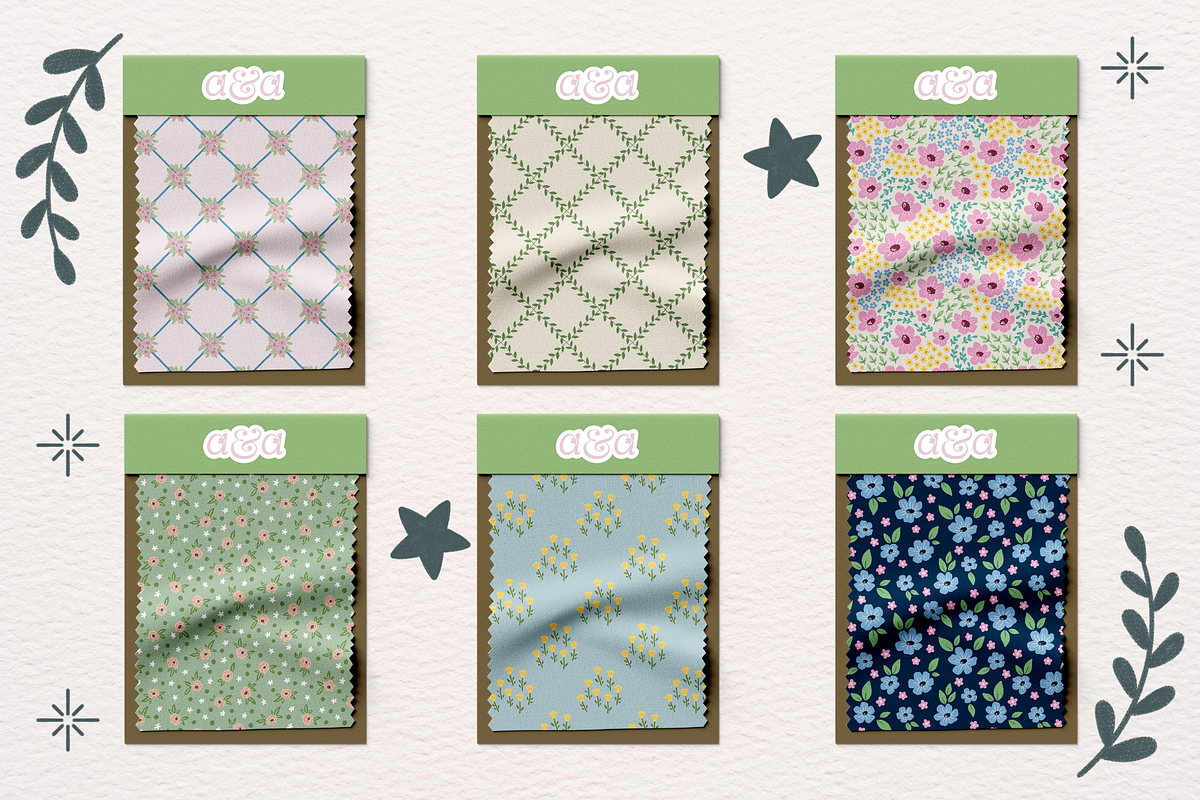 The Floral Mix 01- Seamless Patterns, a Pattern Graphic by Arts And Aura (Photo 4 of 12)