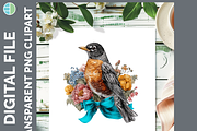 Boho Bird Clipart Bundle, 20 PNG, an Animal Illustration by Enliven Designs (Thumbnail 5 of 8)
