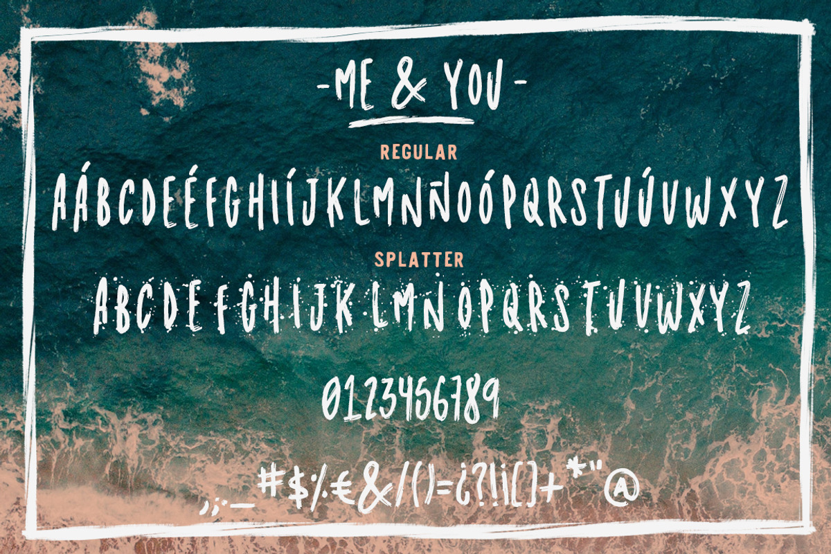 Me and you | Dry Marker font + extra preview 2