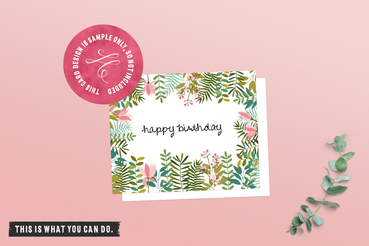 Invitation Mockup w/ Eucalyptus Twig, a Print Template by Hype Your Prints (Photo 3 of 5)