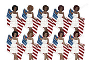 4th of July Dark Girls Clipart, a Decorative Illustration by GlamArtZhanna (Thumbnail 5 of 5)