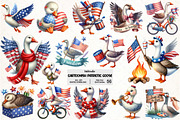 Cartoonish Patriotic Goose Clipart, an Illustration by Pixels.Craft (Thumbnail 1 of 7)