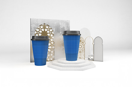Arabic Coffee Cups Mockup
