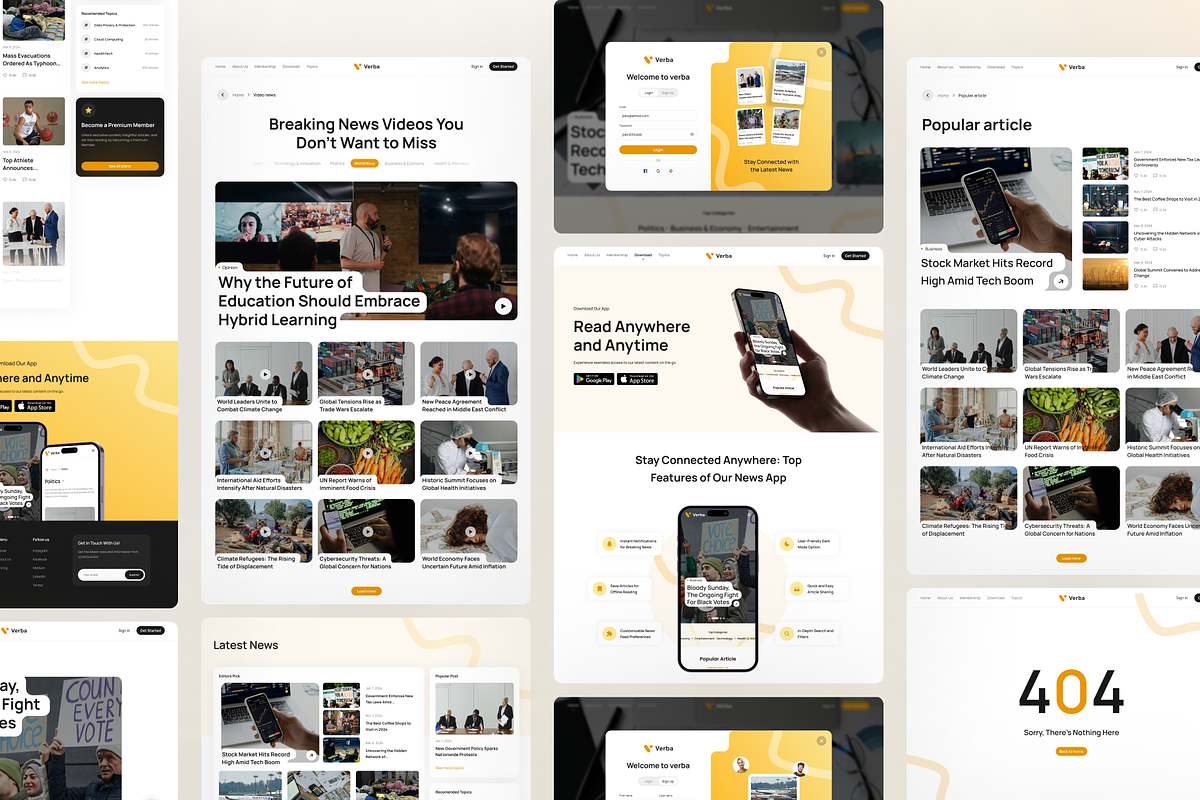 Verba - Multipurpose Blog & News Web, a Landing Page Template by Agensip Design Agency (Photo 2 of 10)