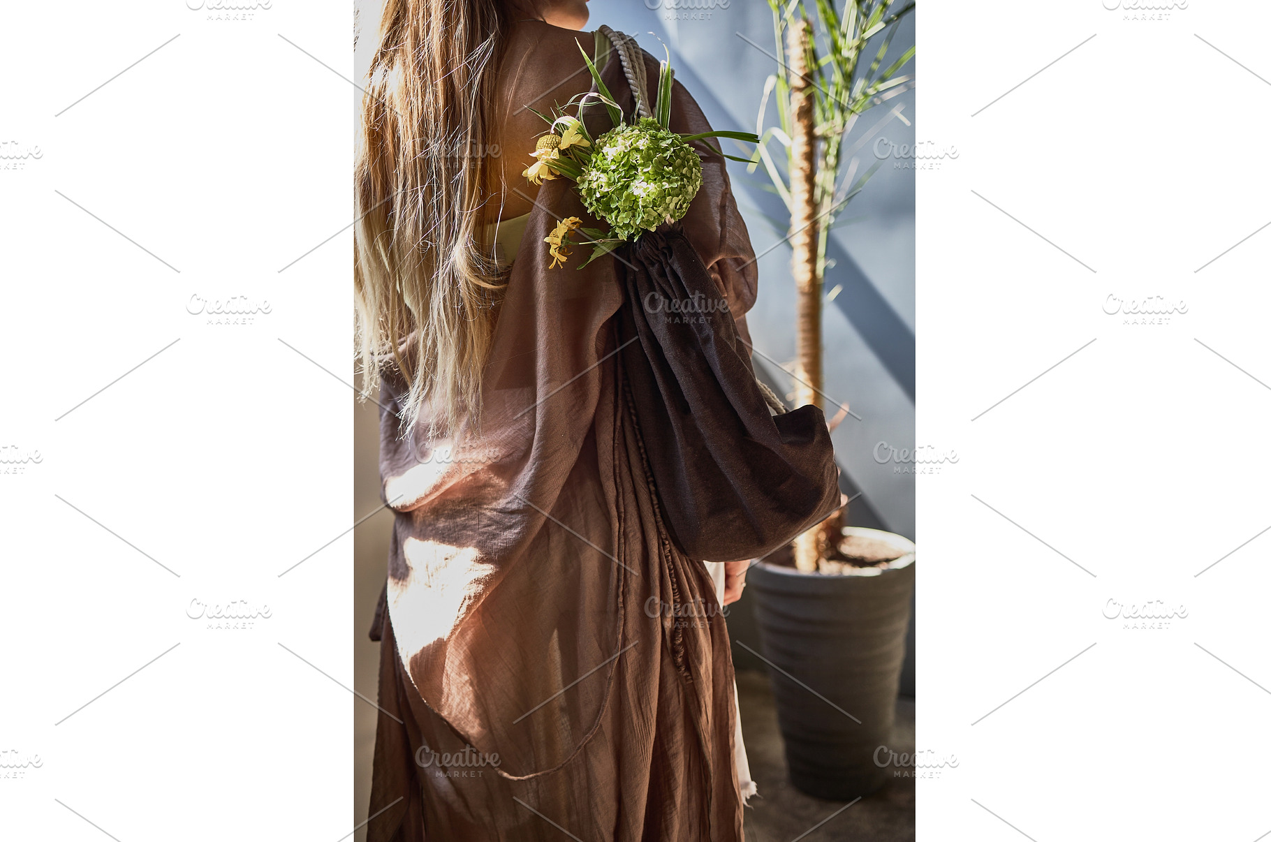 Elegant woman with floral bouquet, a Beauty & Fashion Photo by wip3out