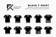 Minimal Black T-Shirt Icon, a Solid Icon by Akatype Studio (Thumbnail 1 of 3)