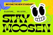 Stay Moosen Psychedelic Display Font, a Sans Serif Font by timelesstype.co (Thumbnail 1 of 10)