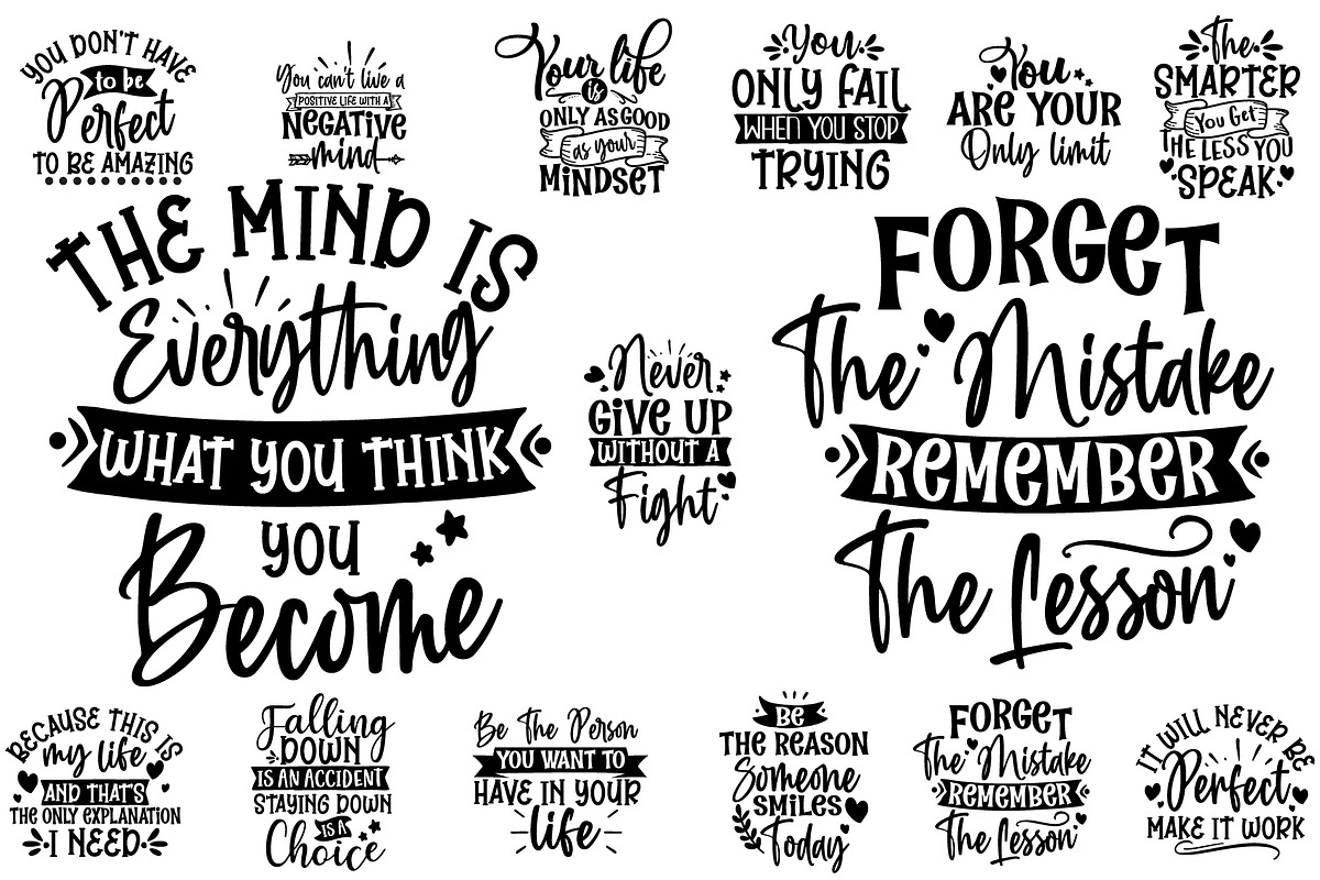 Inspirational Quotes SVG,, an Object Illustration by Vector Portal (Photo 6 of 6)