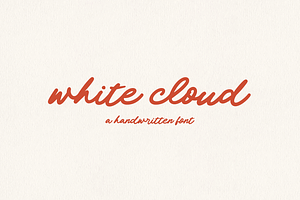 White Cloud Handwritten